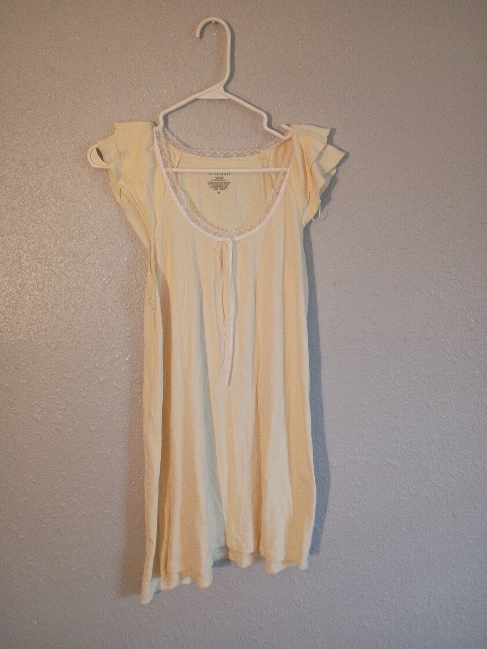 Ralph Lauren Cream Sleep Nightgown with Lace Trim